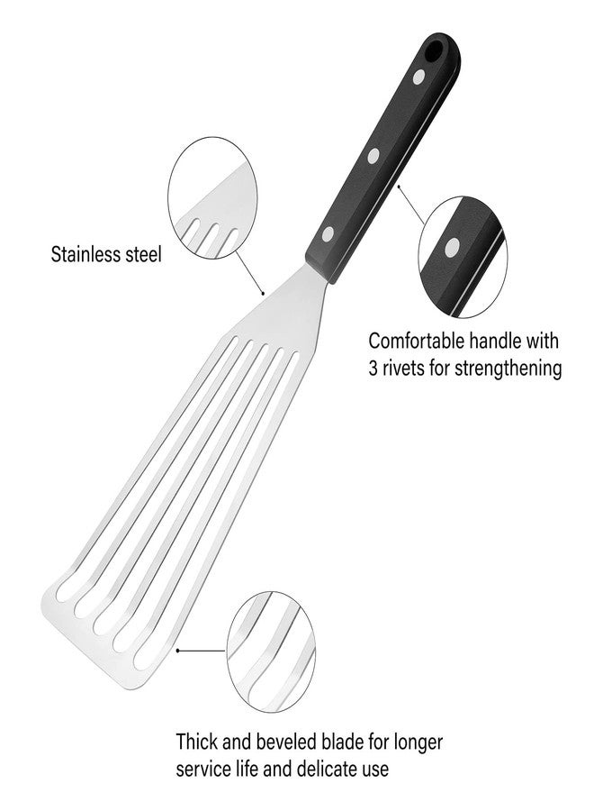 TASKHOUSE Metal Spatula with Beveled Edges Stainless Steel Burger Turner for Griling, Flipping (Small, 1 Piece) - Image 5